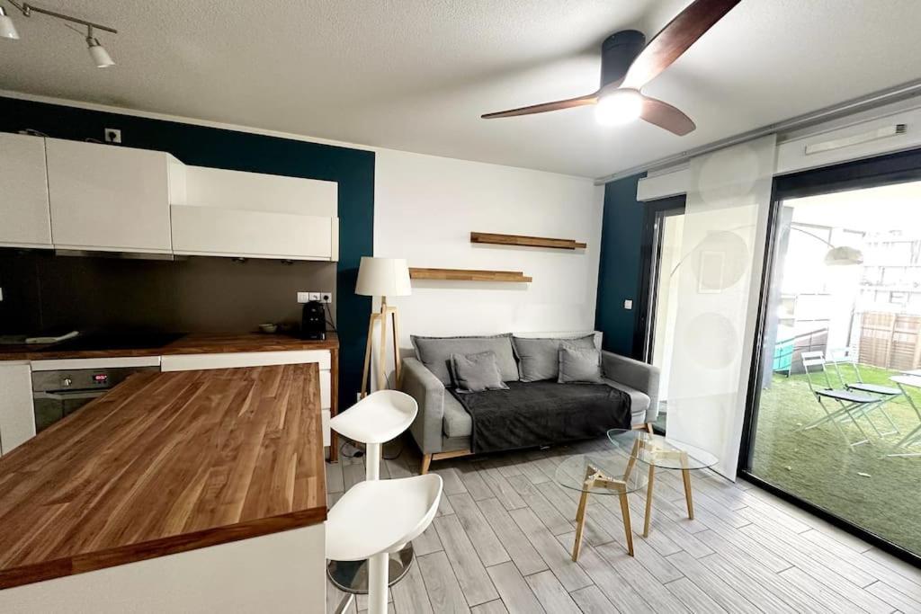 Bel Appart Design 2Ch, Mairie, Pkg, Wifi, Terrasse, Port Marianne Montpellier Esterno foto